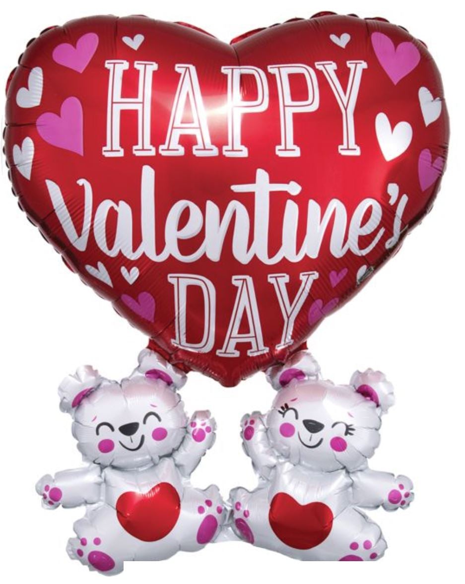 Valentine Floating Bears Balloon 26Inches – Partytime